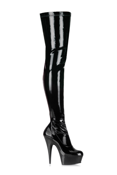 Bota Alta Pleaser Delight Negra