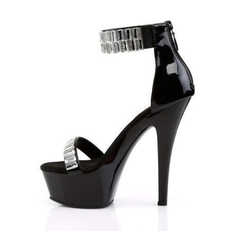 Zapatilla Pleaser Kiss Negra con Pedrería - Imagen 3