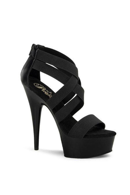 Zapatilla Pleaser Delight Negra de Tiras