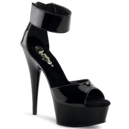 Zapatilla Pleaser Delight Negra De Correa - Imagen 1