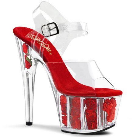 Zapatilla Pleaser Adore Flores Rojas - Imagen 1