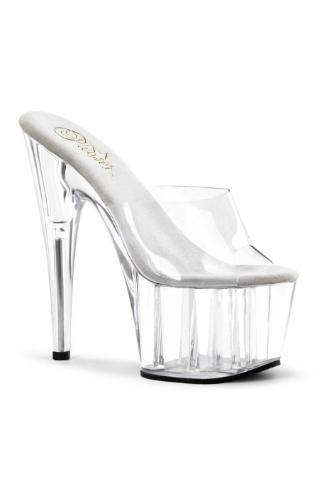 Zapatilla Pleaser Adore Transparente sin correa