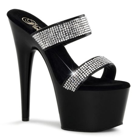 Zapatilla Pleaser Adore Negra con Brillantes