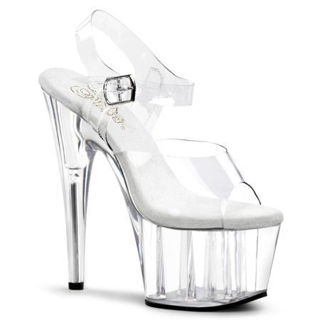 Zapatilla Pleaser Adore Transparente con correa