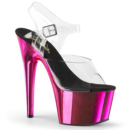 Zapatilla Pleaser Adore Rosa suela Cromada - Imagen 1