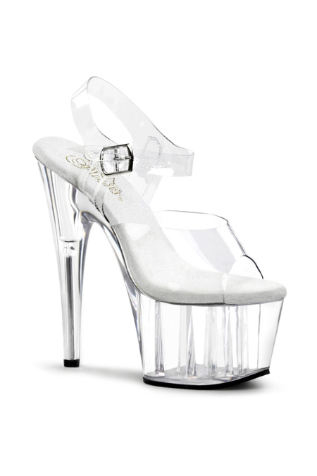 Zapatilla Pleaser Adore Transparente con correa