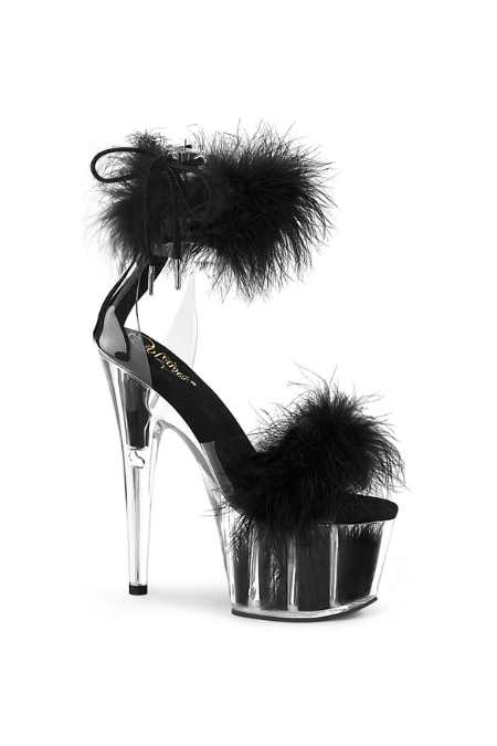 Zapatilla Pleaser Adore Plumas Negro