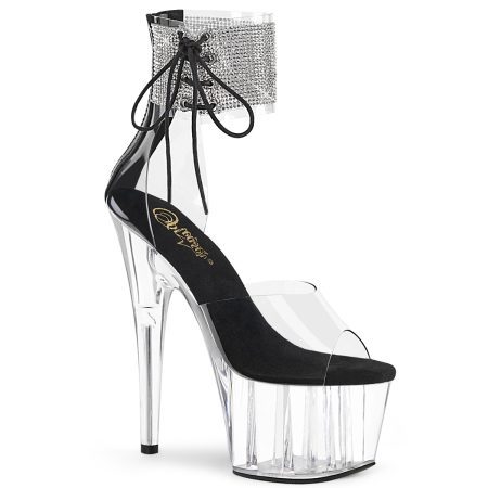 Zapatilla Pleaser Adore Transparente con Brillos - Imagen 1