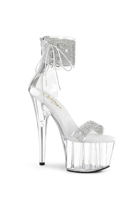 Zapatilla Pleaser Adore Crystal Transparente