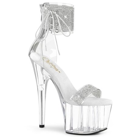 Zapatilla Pleaser Adore Crystal Transparente