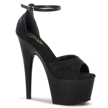 Zapatilla Pleaser Adore Negra de Encaje - Imagen 1
