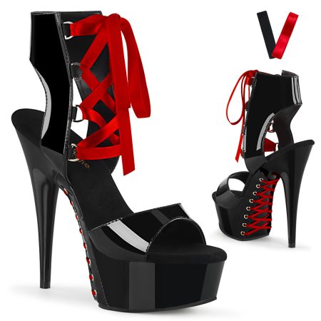 Zapatilla Pleaser Delight Negro / Rojo - Imagen 1