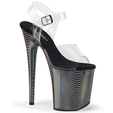 Zapatilla Pleaser Flamingo Negro Holográfica - Imagen 1