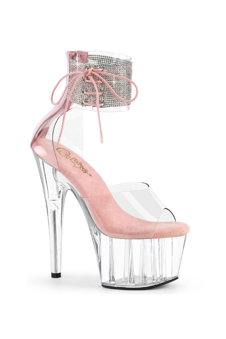 Zapatilla Pleaser Adore 724 Rosa / Transparente