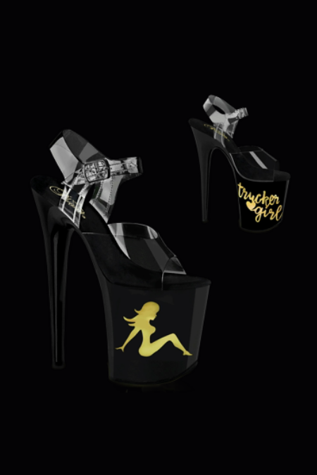 Zapatilla Pleaser Flamingo Negra con Luces