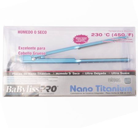 Plancha Nano Titanium 1 1/2" Humedo Seco - BABYLISS - Imagen 2