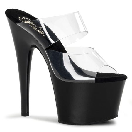 Zapatilla Pleaser Adore Negra doble Mica - Imagen 1