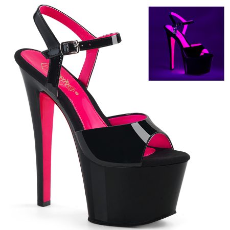 Zapatilla Pleaser Sky Negra / Rosa Néon UV - Imagen 1