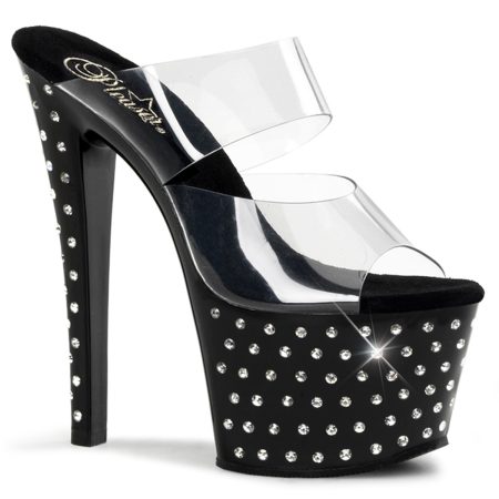 Zapatilla Pleaser Stardust Negra con Piedras - Imagen 1