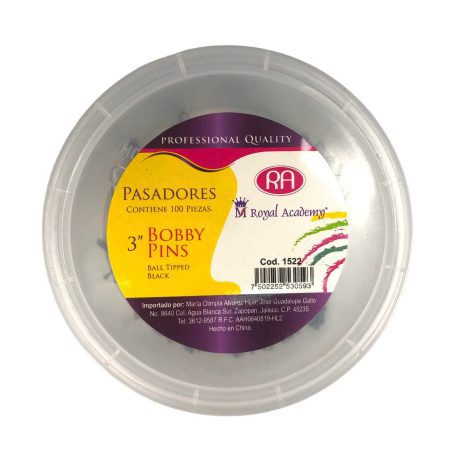 Pasador Negro 3" con 100pzs - ROYAL ACADEMY - Imagen 1