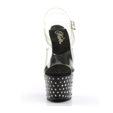 Zapatilla Pleaser Stardust Negra con Brillos - Imagen 3