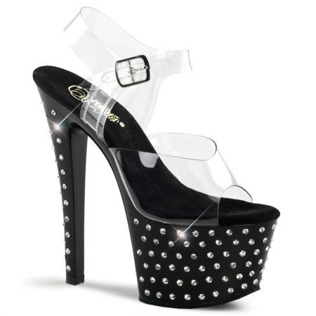 Zapatilla Pleaser Stardust Negra con Brillos - Imagen 1