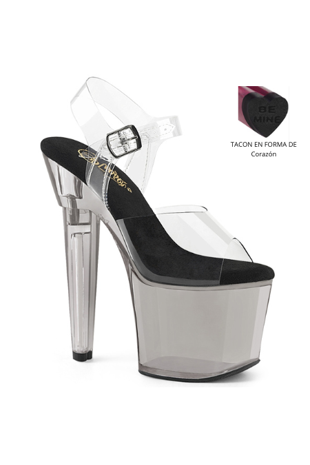 Zapatilla Pleaser Lovesick Gris / Humo