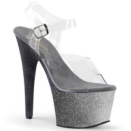 Zapatilla Pleaser Adore Gris Efecto Azúcar