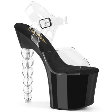 Zapatilla Pleaser Bliss Negra mica Transparente - Imagen 1
