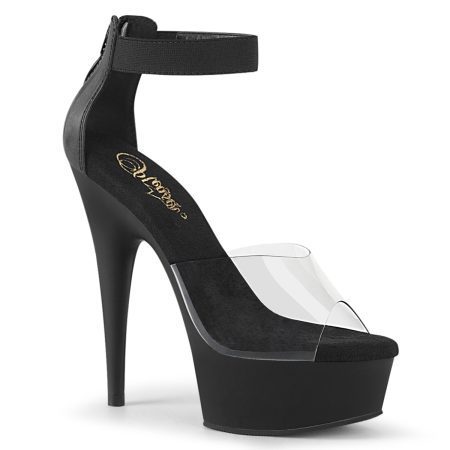 Zapatilla Pleaser Delight Negra / Transparente - Imagen 1