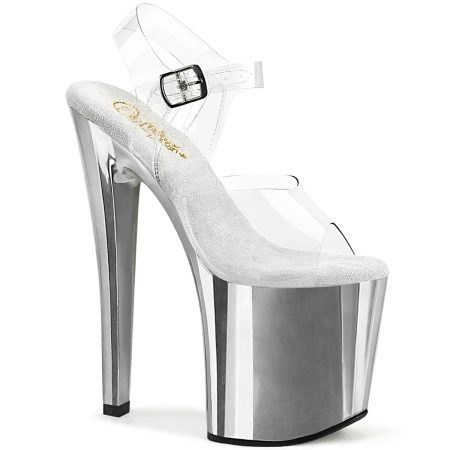 Zapatilla Pleaser Enchantd Plata Cromada - Imagen 1