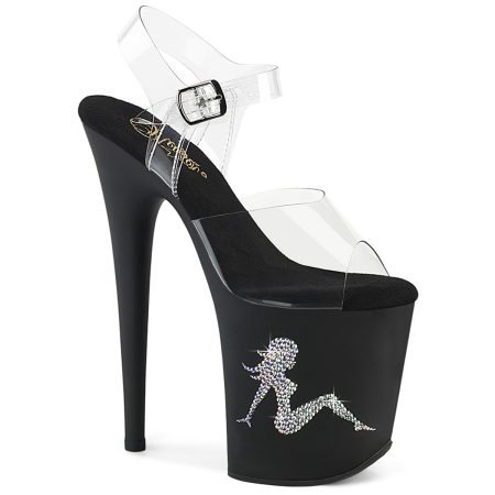 Zapatilla Pleaser Flamingo Negro Muñeca de Piedras - Imagen 1