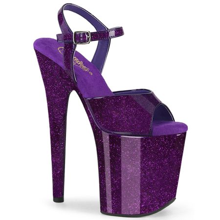 Zapatilla Pleaser Flamingo Morado Efecto Brillos - Imagen 1