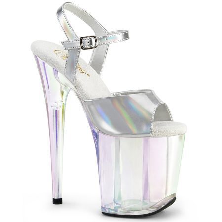 Zapatilla Pleaser Flamingo Plata Efecto Holográfico - Imagen 1