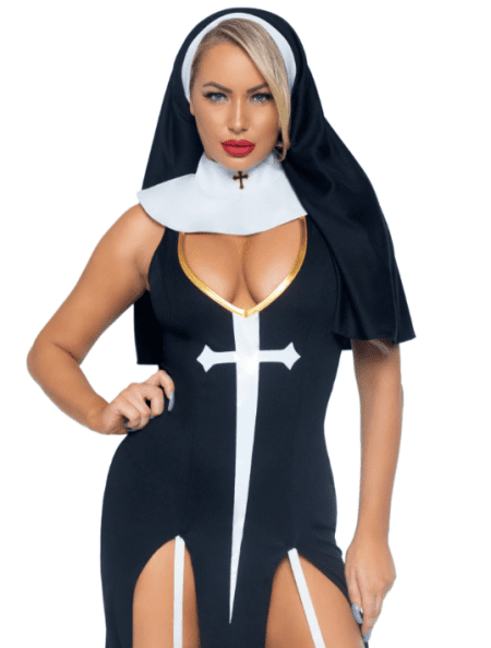 Disfraz Sexy para Mujer  Monja Pecadora. - Imagen 2