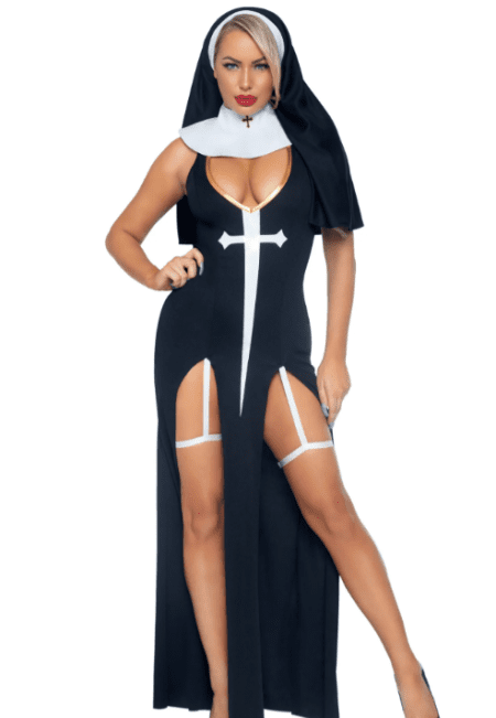 Disfraz Sexy para Mujer  Monja Pecadora. - Imagen 1