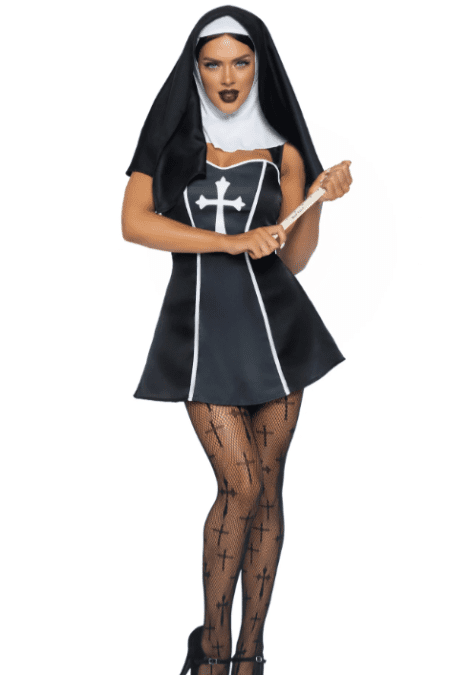 Disfraz Sexy para Mujer  Monja Traviesa. - Imagen 1