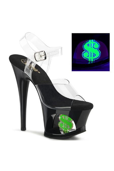 Zapatilla Pleaser Moon Negra Dolar