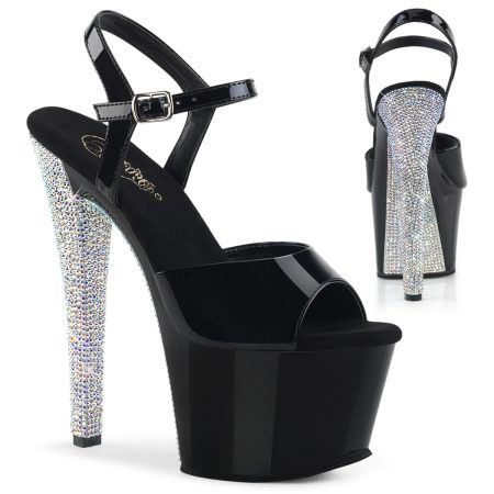 Zapatilla Pleaser Sky Negra con Piedras - Imagen 1