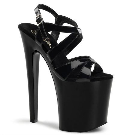 Zapatilla Pleaser Xtreme Negra tiras Cruzadas - Imagen 1