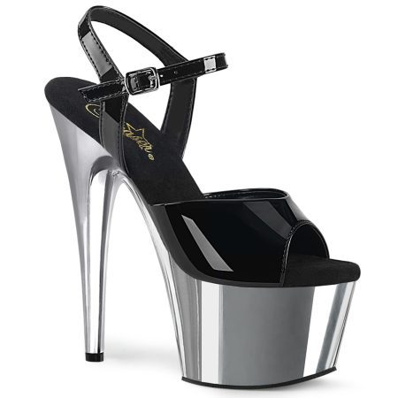 Zapatilla Pleaser Adore Negra / Cromada