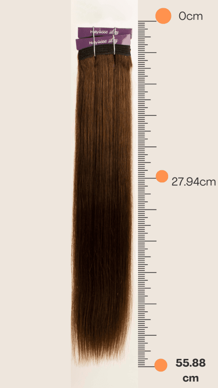 Extensión de Cabello Natural 22" Tonos Castaños - HOLLYWOOD - Imagen 2