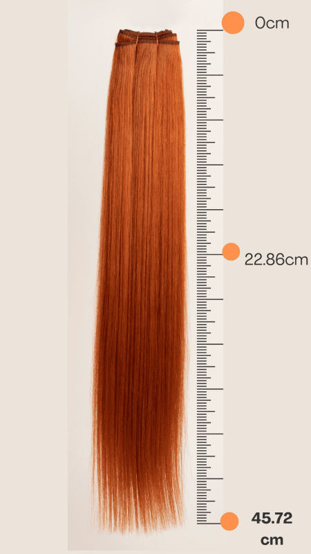 Extensión de Cabello Natural 18" Tonos Cobrizos - PH5 - Imagen 2