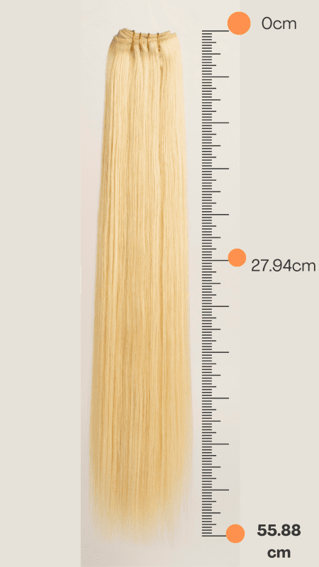 Extensión de Cabello Natural 22" Tonos Rubios - MEI MEI - Imagen 2