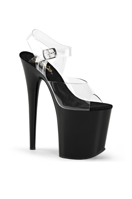 Zapatilla Pleaser Flamingo Negra / Transparente