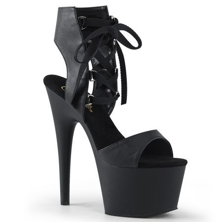 Zapatilla Pleaser Adore Negra de Listones - Imagen 1