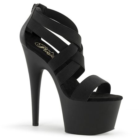 Zapatilla Pleaser Adore Tiras Elasticas Negro