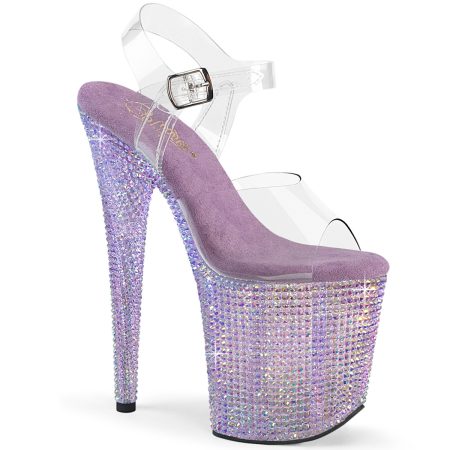 Zapatilla Pleaser Bejeweled Lila con Piedras - Imagen 1
