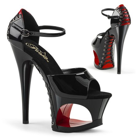 Zapatilla Pleaser Moon Negro / Rojo