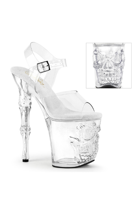 Zapatilla Pleaser Rapture Calavera de Cristal